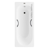Ванна чугунная Vinsent Veron Soissons VCN1707042H/VH0015BL 170х70 пристенная прямоугольная с ножками с ручками