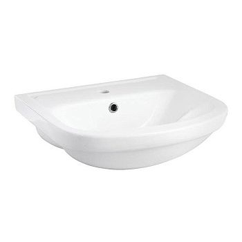 Раковина из сантехнического фарфора Onika Акватон 1.3120.1.S00.11B.0 50х40 накладная цвет белый 1 отверстие под смеситель