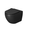 Унитаз подвесной Grossman Торнадо GR-4411BMSQ черный матовый с сиденьем микролифт безободковый смыв торнадо