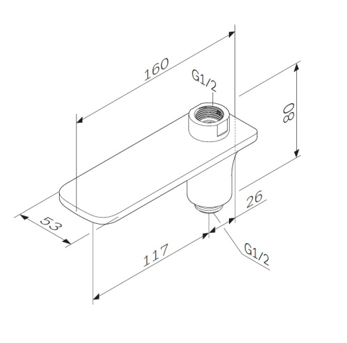 Излив Am.Pm F50A70900 настенный хром - фото 3