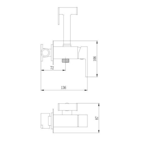 Гигиенический душ со смесителем Haiba HB5511-7 черный