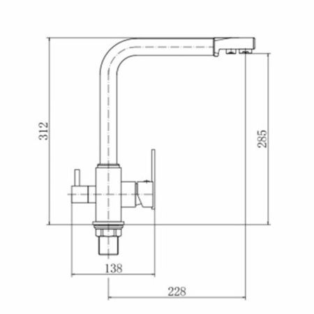 Смеситель для кухни Fashun A4355-7 на мойку черный