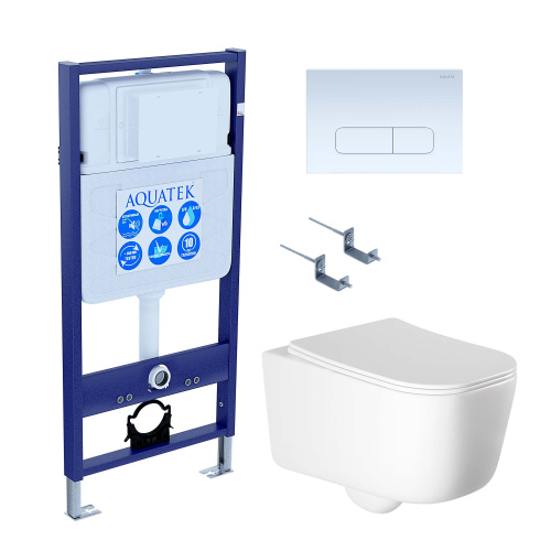 Сет унитаз + инсталляция Aquatek SET AQUATEK ЛУГАНО-013 4в1