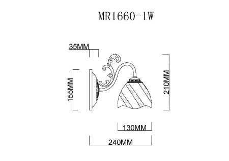 Бра Myfar Nicole (Ницоле) MR1660-1W
