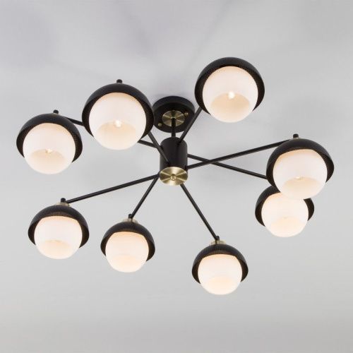 Люстра на штанге Eurosvet Nocciola (Ноцциола) 70106/8 черный Smart - фото 3