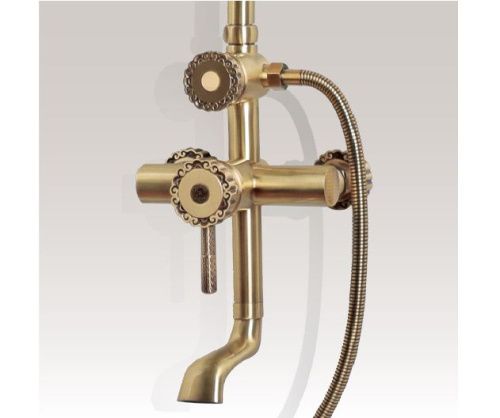 Душевая стойка Bronze de Luxe 10120R настенная цвет бронза - фото 4
