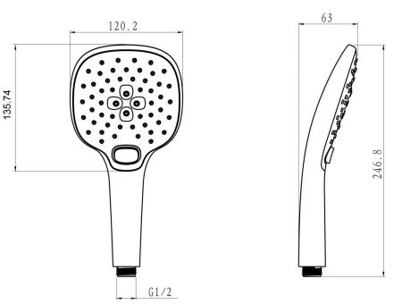 Лейка ручного душа LeMark LM0817CWhite хром/белый