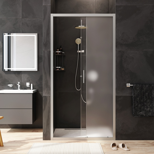 Душевая дверь Am.Pm Gem W90G-100-1-195MM 100х195 стекло прозрачное профиль хром матовый - фото 4