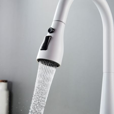 Смеситель для кухни Shevanik S363C на мойку белый