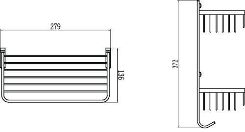 Полка в ванную комнату Savol S-002522 - фото 3