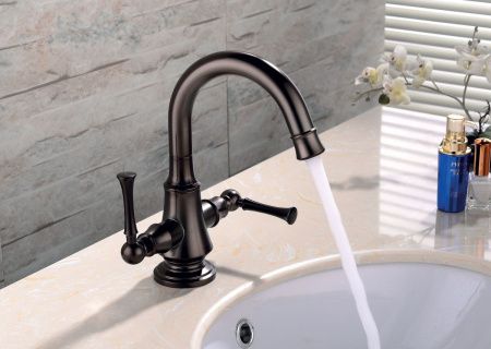 Смеситель LeMark Peretto LM6307RB на раковину черный