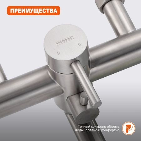 Душевая стойка ProHanss P31.24.05 настенная цвет серый