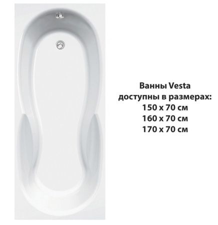 Ванна акриловая C-Bath CBQ005003 150х70 пристенная прямоугольная