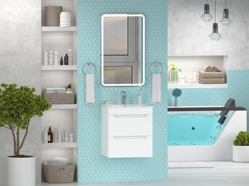 Тумба под раковину Misty Бриз П-Бри-09050-012Я 49х45х53 подвесная - фото 5