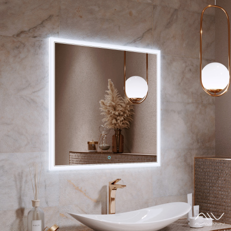 Зеркало в ванную Alavann Emma ALV0064001 70х80 цвет белый