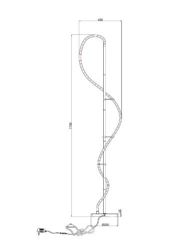 Торшер Arte Lamp Klimt (Климт) A2850PN-35BK - фото 3