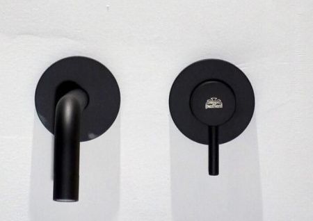 Смеситель для раковины Paffoni Light LIG103NO70 встраиваемый в стену черный