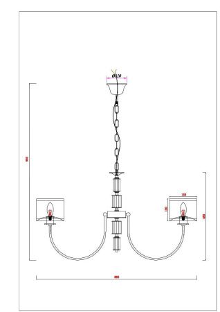 Люстра подвесная Arte Lamp Attore (Атторе) A4092LM-8CC