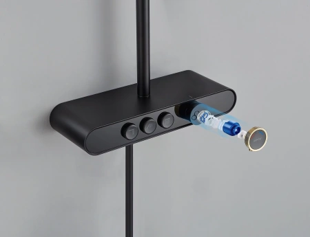 Душевая стойка Arrow AG3323SHMB настенная цвет черный с термостатом