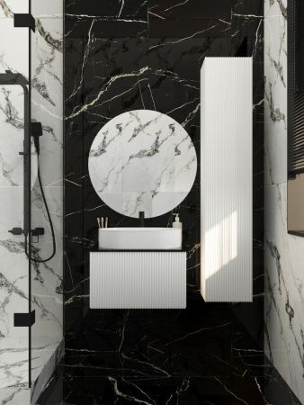 Тумба со столешницей La Fenice TERRA NFNC-01-TER-B-60-3-GB 60х50 подвесная цвет белый