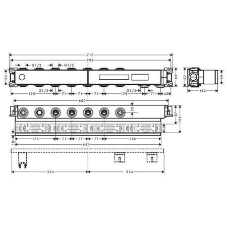 Скрытая часть для термостата Hansgrohe 18313180