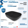 Раковина из сантехнического фарфора Teymi Solli T50392 49х40 накладная цвет черный без отверстий под смеситель