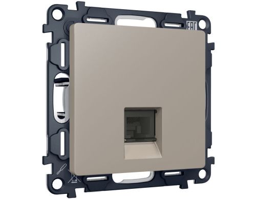 Комплект механизма компьютерной розетки RJ-45 экранированной с автоматической защитной шторкой Ambrella Volt MA MA372005 - фото 4