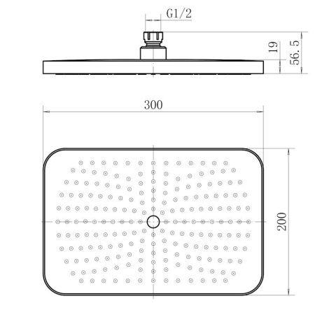 Верхний душ Fashun A051-8 белый/серый