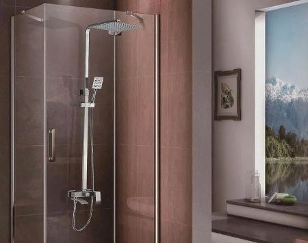 Душевая стойка ALMAes ECO GK-0328 настенная цвет хром