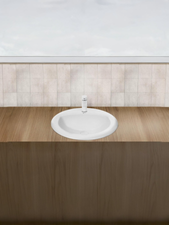 Раковина из сантехнического фаянса WeltWasser WW SK 10000004604 40 см встраиваемая цвет белый 1 отверстие под смеситель