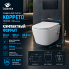 Унитаз подвесной Taliente Correto CR25200+SMcromo белый с сиденьем микролифт безободковый душевой смыв