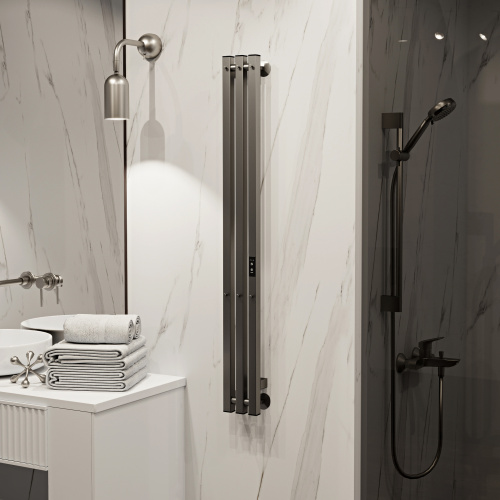 Полотенцесушитель Indigo Style 3 PRO LSPRE120-13GNSRt 13х120 электрический оружейная сталь - фото 4