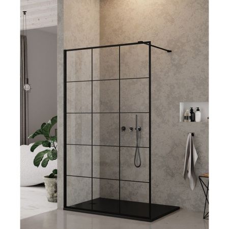 Душевая перегородка New Trendy NEW MODUS Black EXK-5549 110х200 стекло прозрачное профиль черный