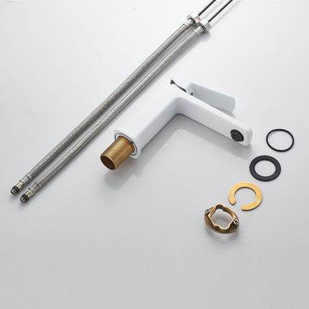 Смеситель Raffine F0199C на раковину белый