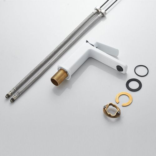 Смеситель Raffine F0199C на раковину белый - фото 4