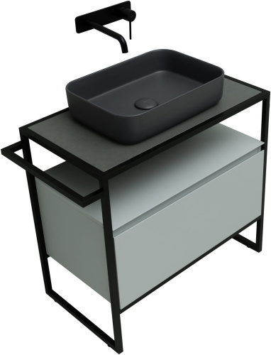 Тумба под раковину Allen Brau Priority 1.31002.PWM 80х45х75 напольная цвет зеленый - фото 4