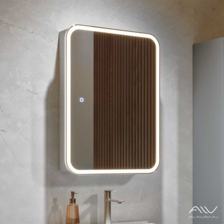 Зеркало-шкаф Alavann Cosmetic ALV1174001 50х80 подвесной цвет белый