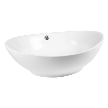 Раковина из сантехнического фарфора Bond Oval S55-590 59х38 накладная цвет белый глянцевый