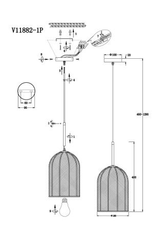 Светильник подвесной Moderli Yarn (Ыарн) V11882-1P