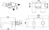 Смеситель для раковины Paffoni Light LIG101NO/M встраиваемый в стену черный