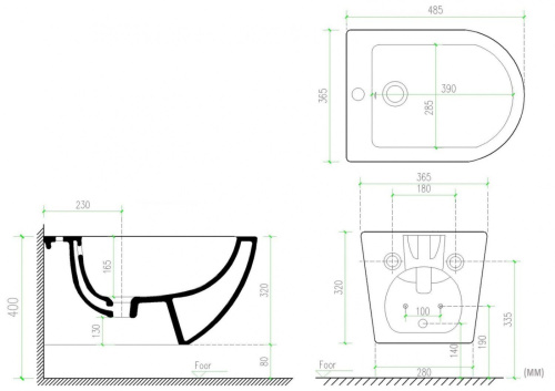 Биде Art&Max AM011BH подвесное - фото 5