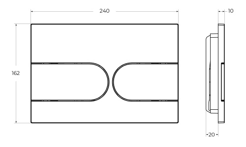 Клавиша смыва механическая BelBagno  BB-11-IN цвет сатин - фото 3