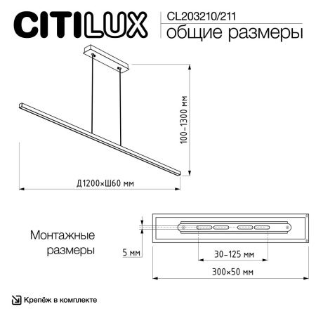 Светильник подвесной Citilux Стиг CL203210