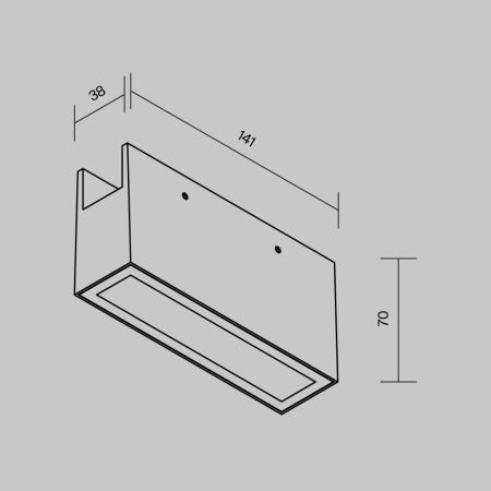 Уличный трековый светодиодный светильник Maytoni Outdoor Points (Точки) O-TR01-2-S-10WW3K