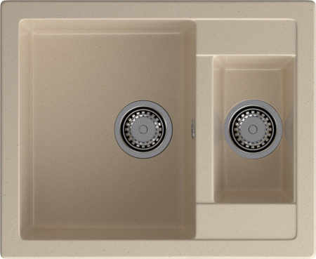 Кухонная мойка Granfest Quadro Q-610K кашемир 61х50 цвет бежевый поверхность матовая