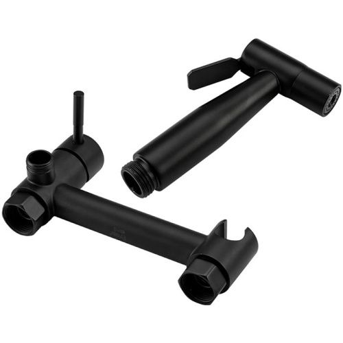 Гигиенический душ со смесителем Frap F7503-6 черный - фото 2