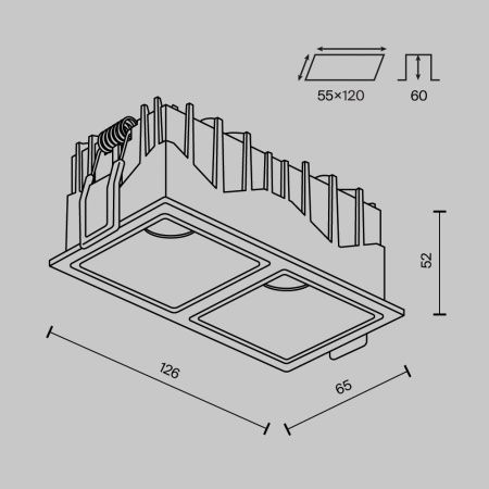 Светильник встраиваемый Maytoni Technical Alfa LED DL043-02-10W3K-SQ-B-1
