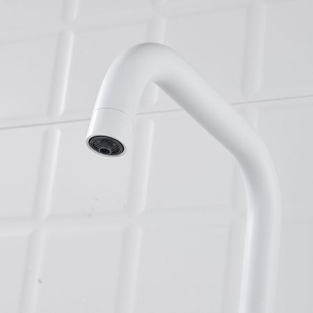 Смеситель для кухни Shevanik S528C на мойку белый