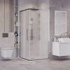 Душевой уголок Grossman Cosmo 300.K33.02.8080.10.02 80х80 стекло текстурное профиль хром без поддона