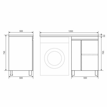 Тумба с раковиной Uperwood Magenta 52930205156 120х50 цвет белый